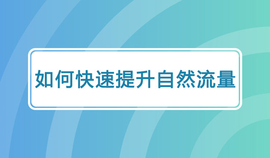 如何打造自然流量與付費流量，如何快速提高自然流量？